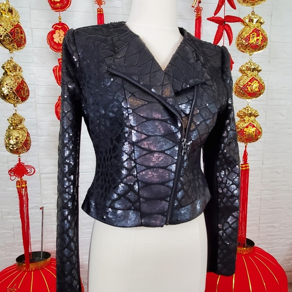 Black Matt sequin jacket - Picture 9 of 12